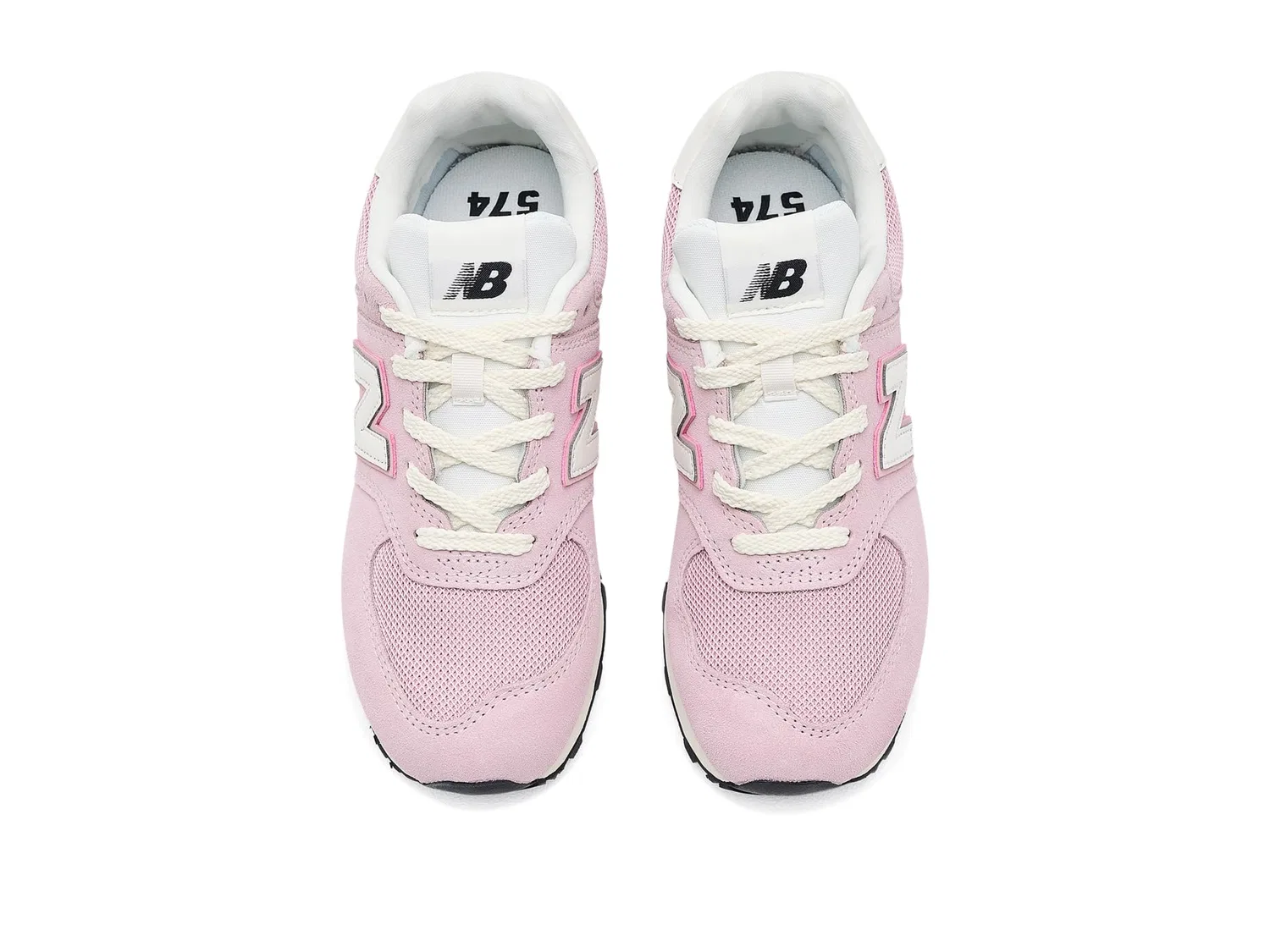 Кроссовки 574 Lace (для маленьких детей) New Balance Kids, Pink Chalk/Sea Salt — фото 3