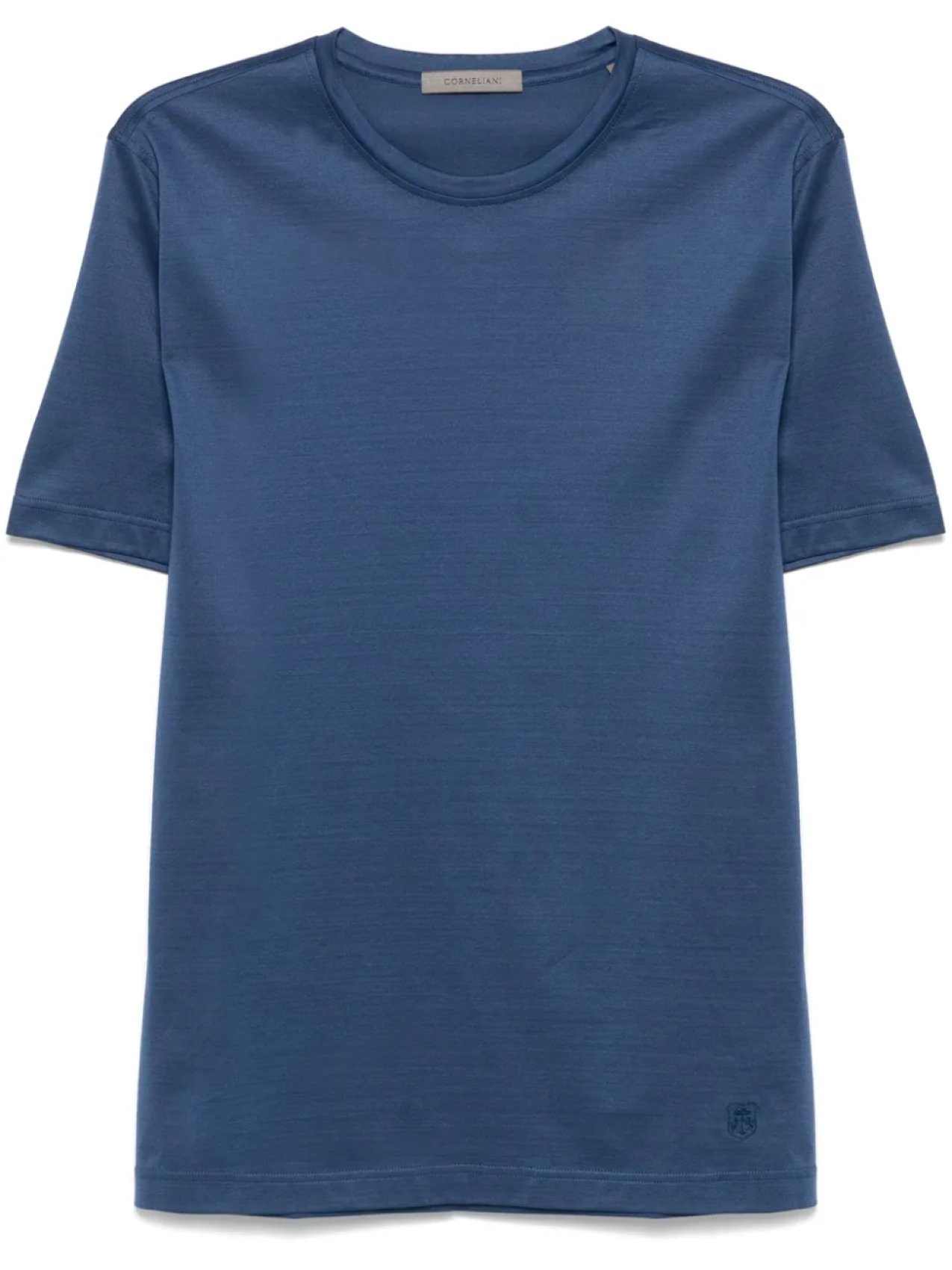 

Corneliani футболка с вышитым логотипом, синий