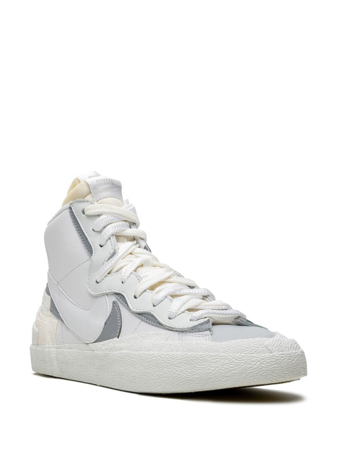 Nike высокие кеды Blazer Mid из коллаборации с Sacai, белый — фото 2