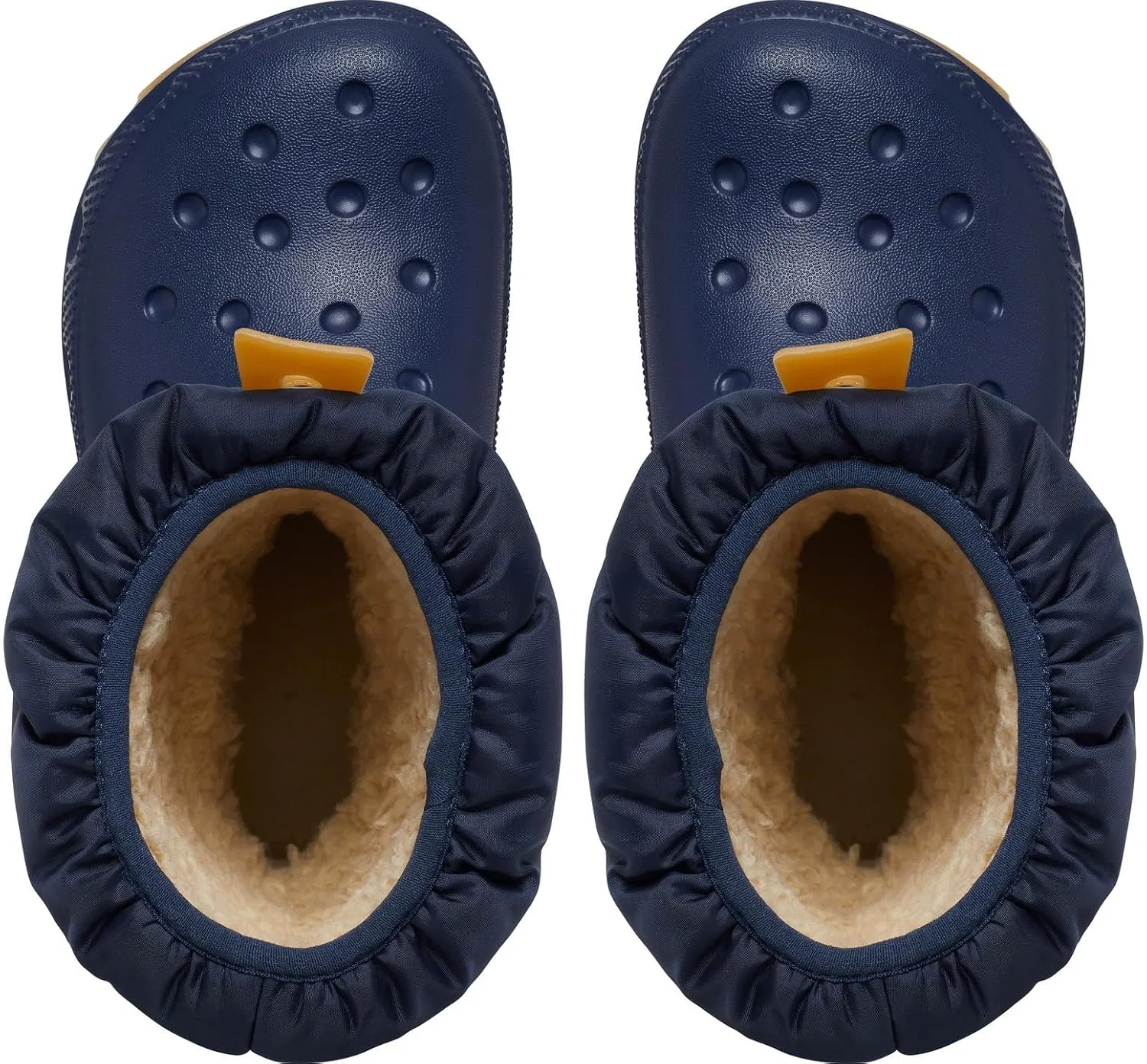 Детские зимние сапоги для девочек Classic Lined Neo Puff Boot Crocs, Navy/Gum — фото 4