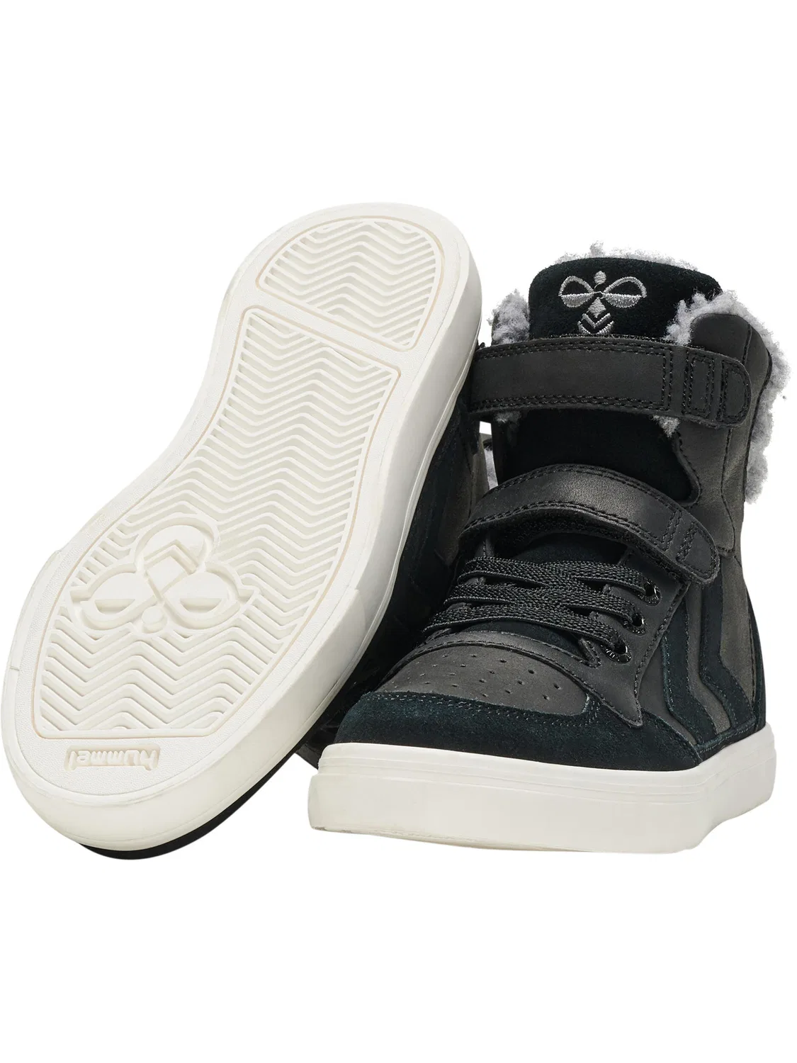 Детские ботинки из кожи с высоким берцем Stadil Winter High Jr Hummel, Schwarz — фото 4