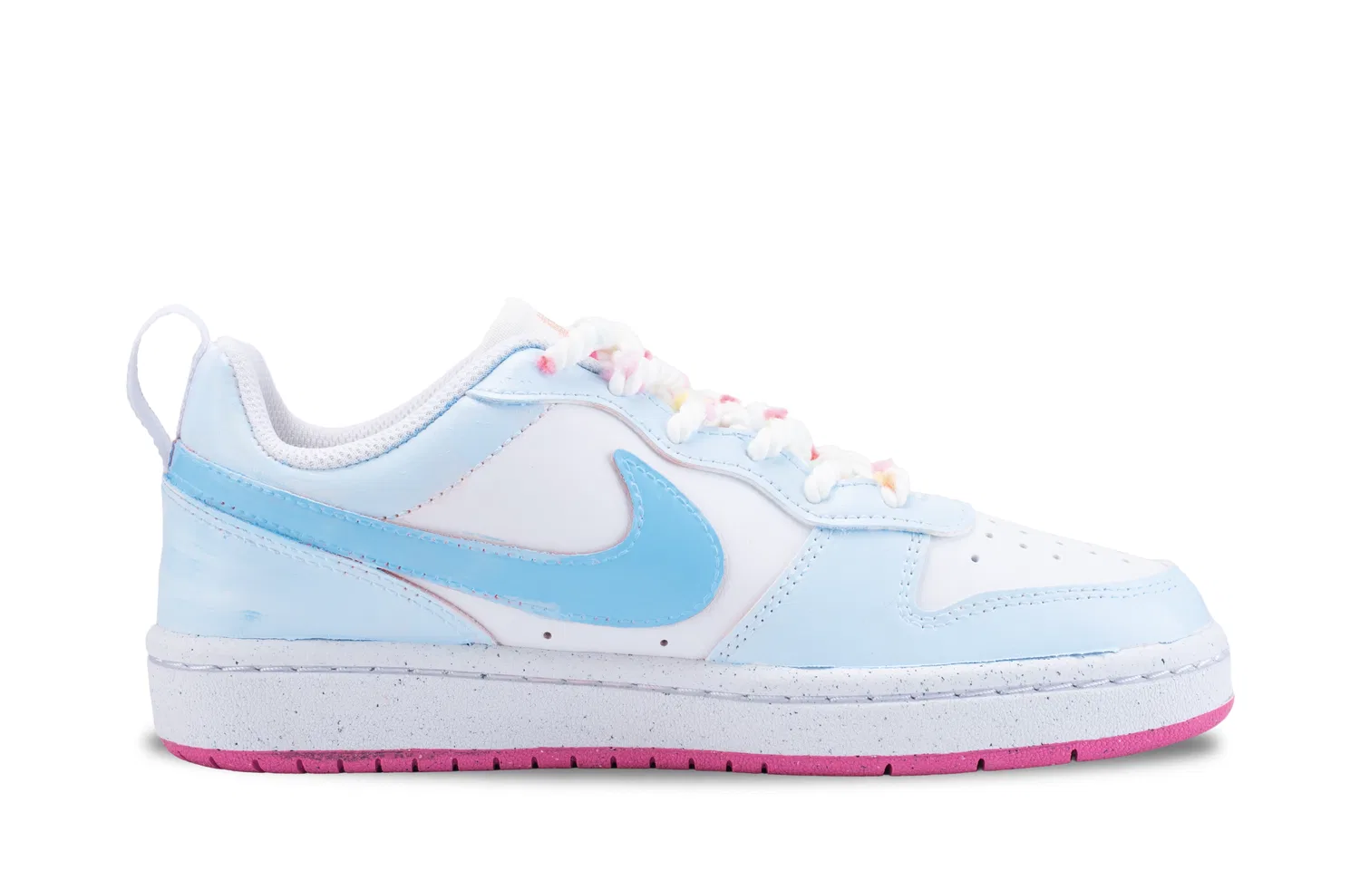 Детские кроссовки для скейтбординга с принтом Sweet Summer Nike, Blue White (Pink Shopping Bag) — фото 4