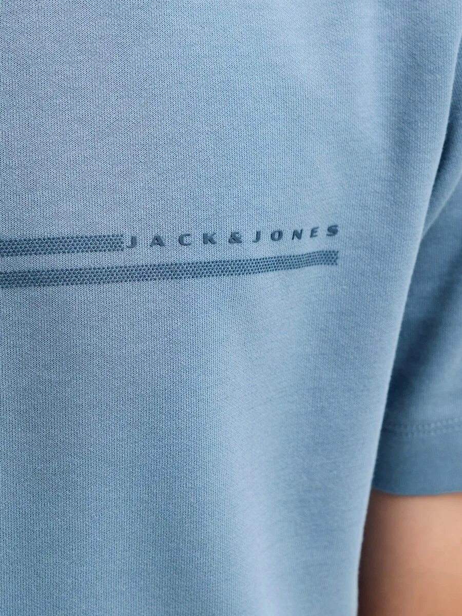 Детская футболка Jack & Jones Junior 'JCOFUSION' цвета опал, пыльно-голубой — фото 3