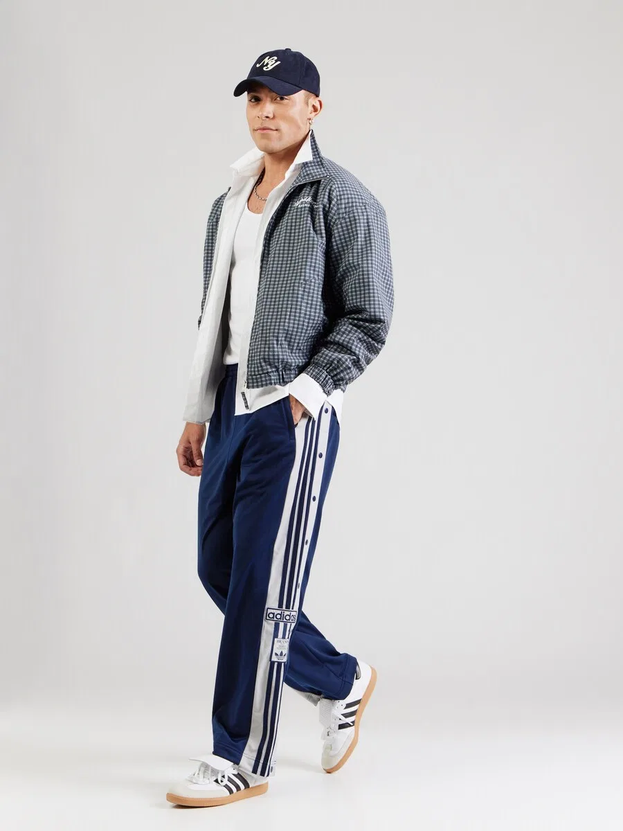 Брюки ADIDAS ORIGINALS свободного кроя 'ADIBREAK' цвета морской волны — фото 4