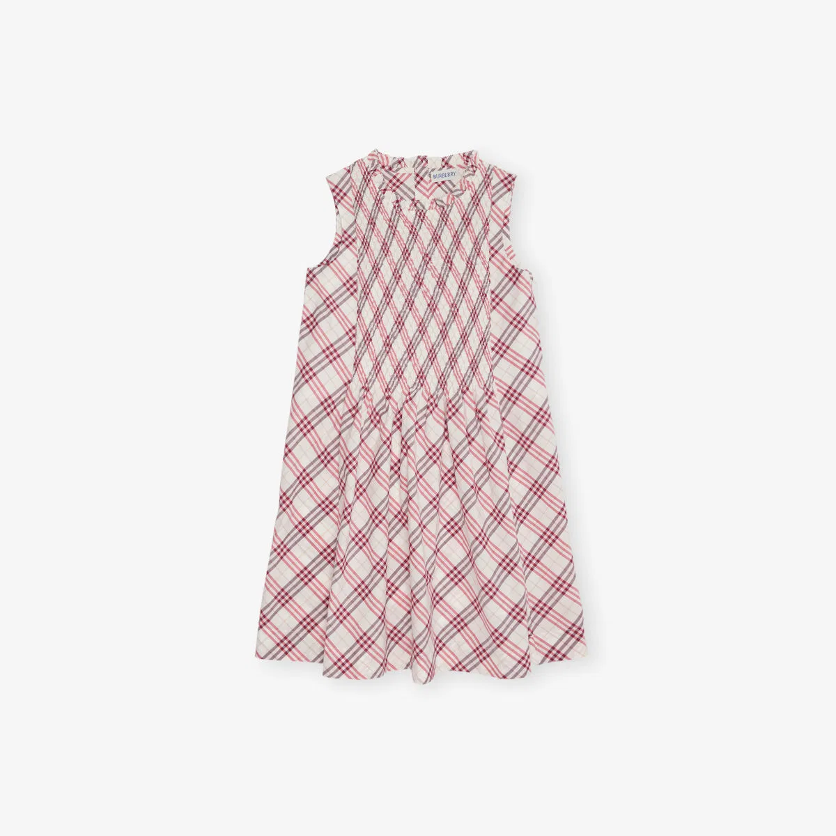 Хлопковое платье Yvette в клетку, 4-14 лет Burberry, баклажановый