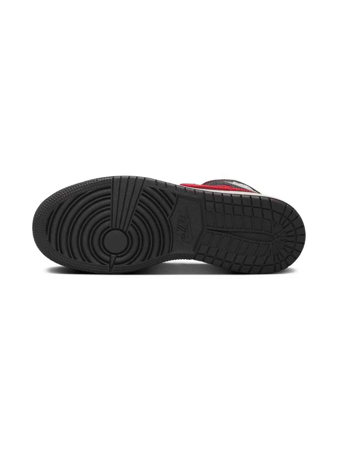 Кроссовки Jordan 1 Mid "Black/Summit White/Varsity Red", черный — фото 4