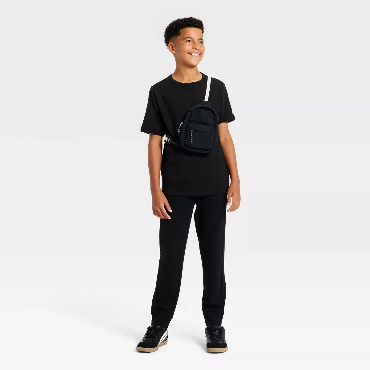 Детские спортивные штаны с текстурированным трикотажем арт class, Black — фото 3
