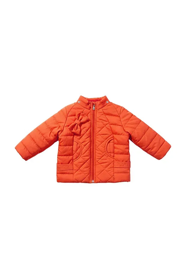 Детское пальто для девочек с капюшоном Tile Orange Emsun, Tile Orange — фото 2