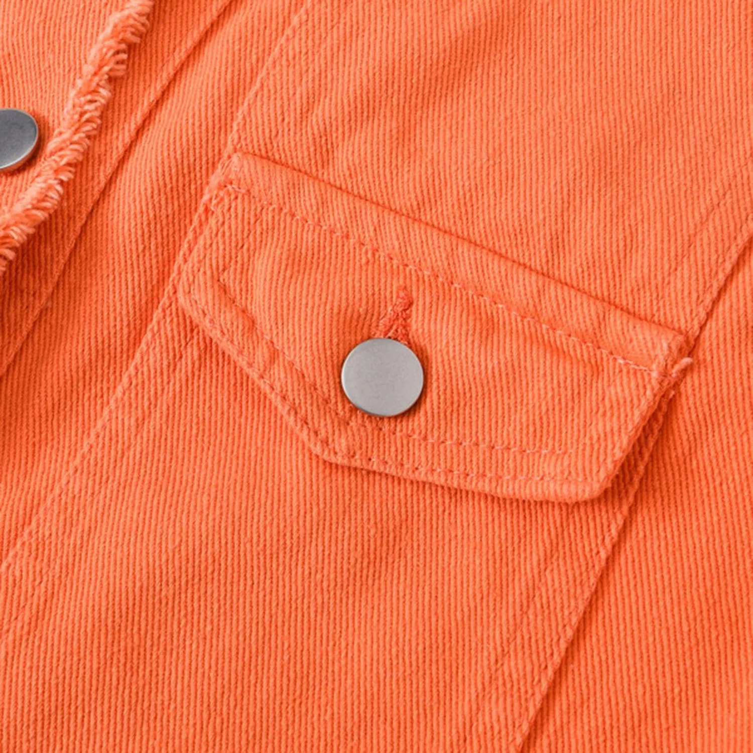 Женский джинсовый жилет без рукавов, Colore: arancione — фото 3
