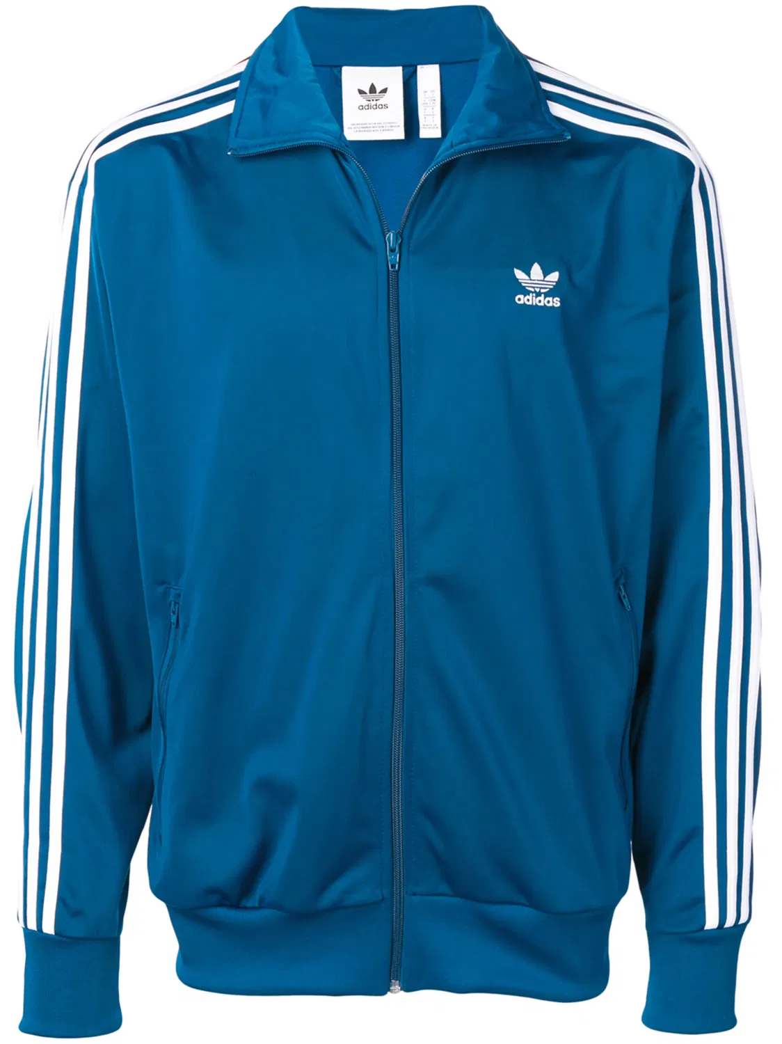 Синяя спортивная куртка на молнии Adidas, синий