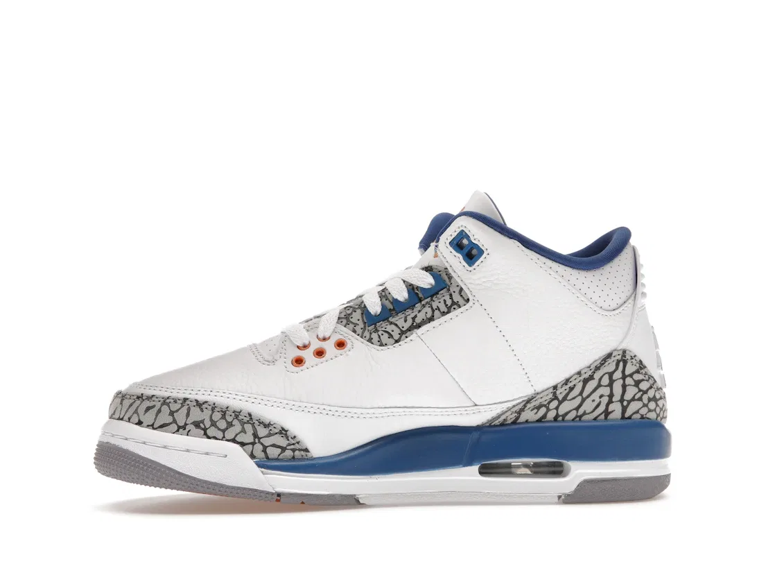 Детские кроссовки Lifestyle с принтом Jordan 3 Retro Jordan, White/Metallic Copper/True Blue/Cement Grey — фото 3