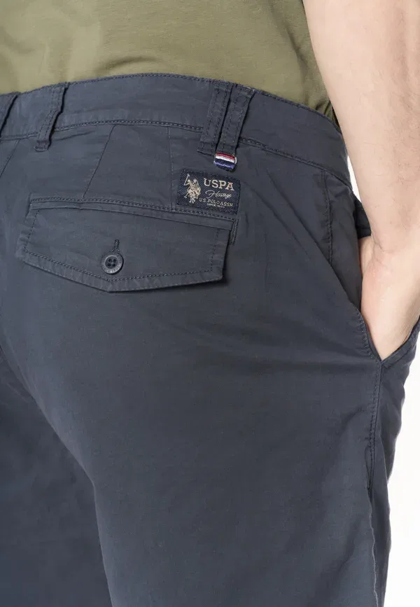 Шорты из хлопка с эластаном U.S. Polo Assn., Blu, синий — фото 4