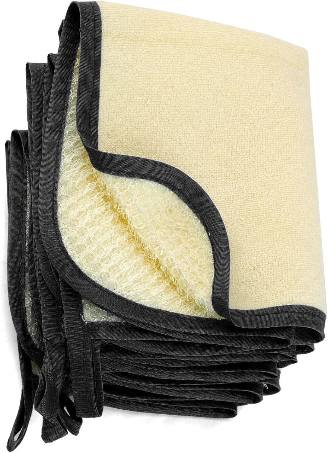 Эксфолиирующее полотенце, ChicQuench, набор 5 шт, 22x26 см, Black