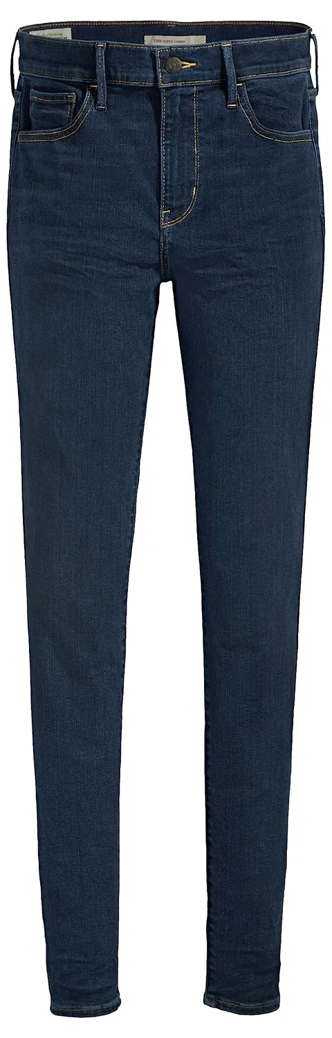 Женские джинсы с высокой посадкой и суперскинни-кроем Levi's 720 High Rise Super Skinny, Deep Serenity — фото 4