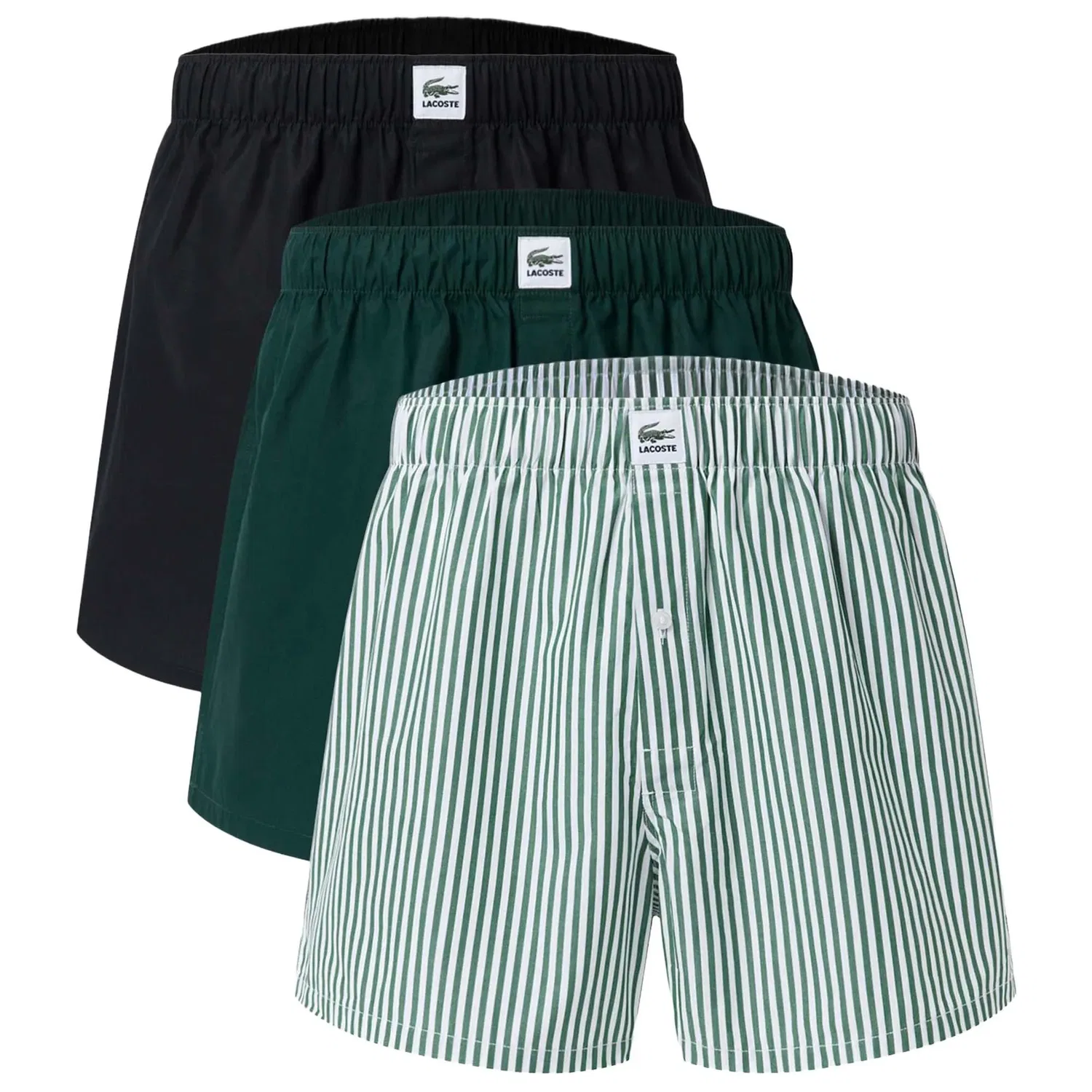 Боксеры комплект из 3 штук, зеленый Lacoste