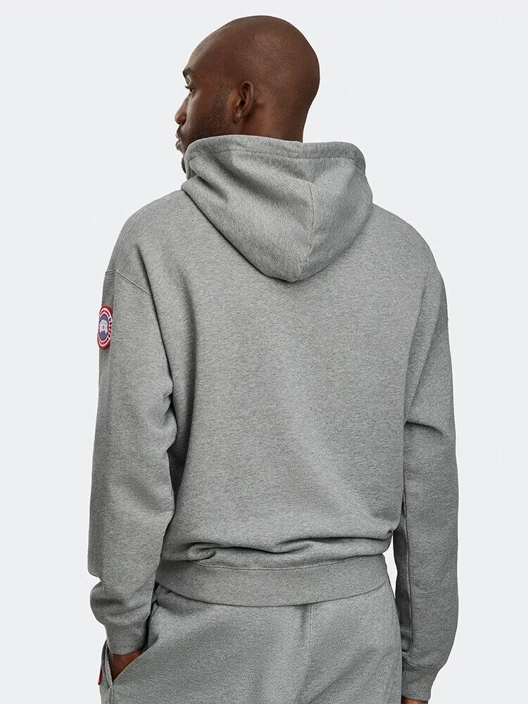 Футболка с длинным рукавом, капюшон, модель Lobe Hoodie CANADA GOOSE, Charcoal Gray — фото 2