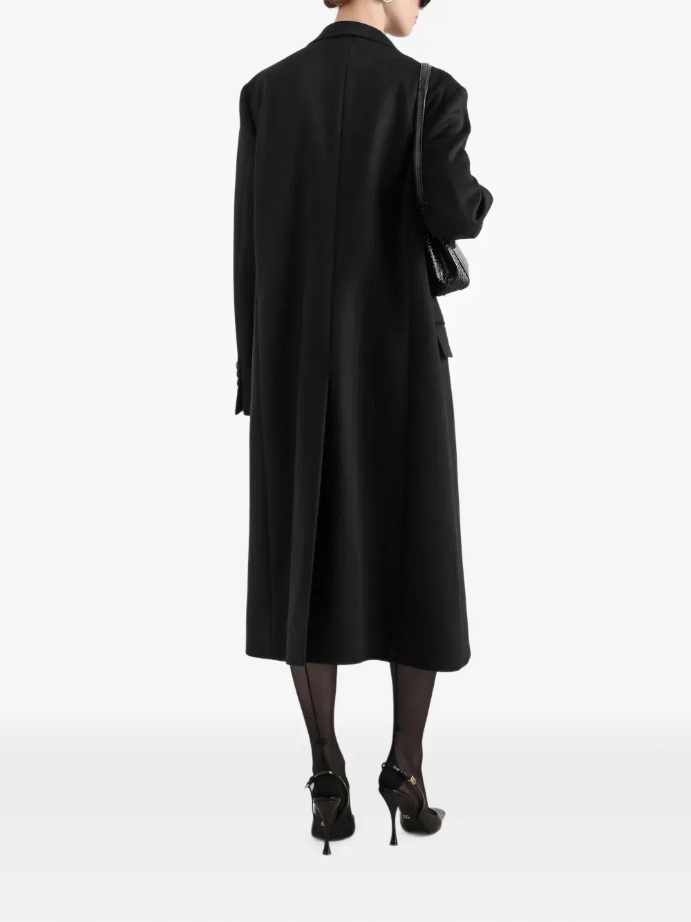 Двубортное кашемировое пальто DOLCE & GABBANA, черный — фото 3