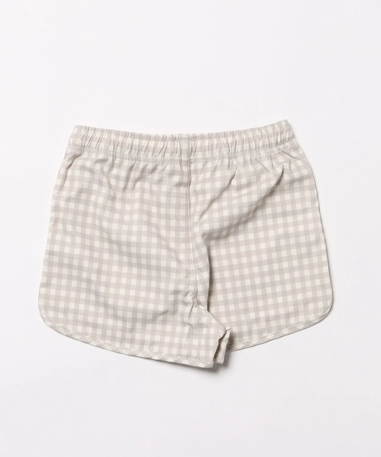 Детские шорты для мальчиков без подкладки с принтом в клетку Silver Gingham Quincy Mae, White/Gray — фото 2