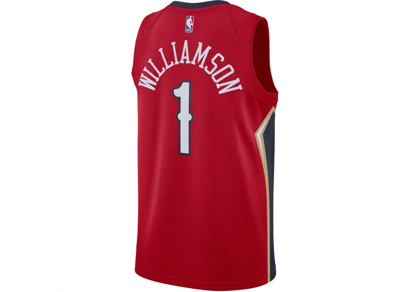Мужская джерси с принтом Nike Williamson Pelicans Statement Edition, Red/Black/Gold — фото 2