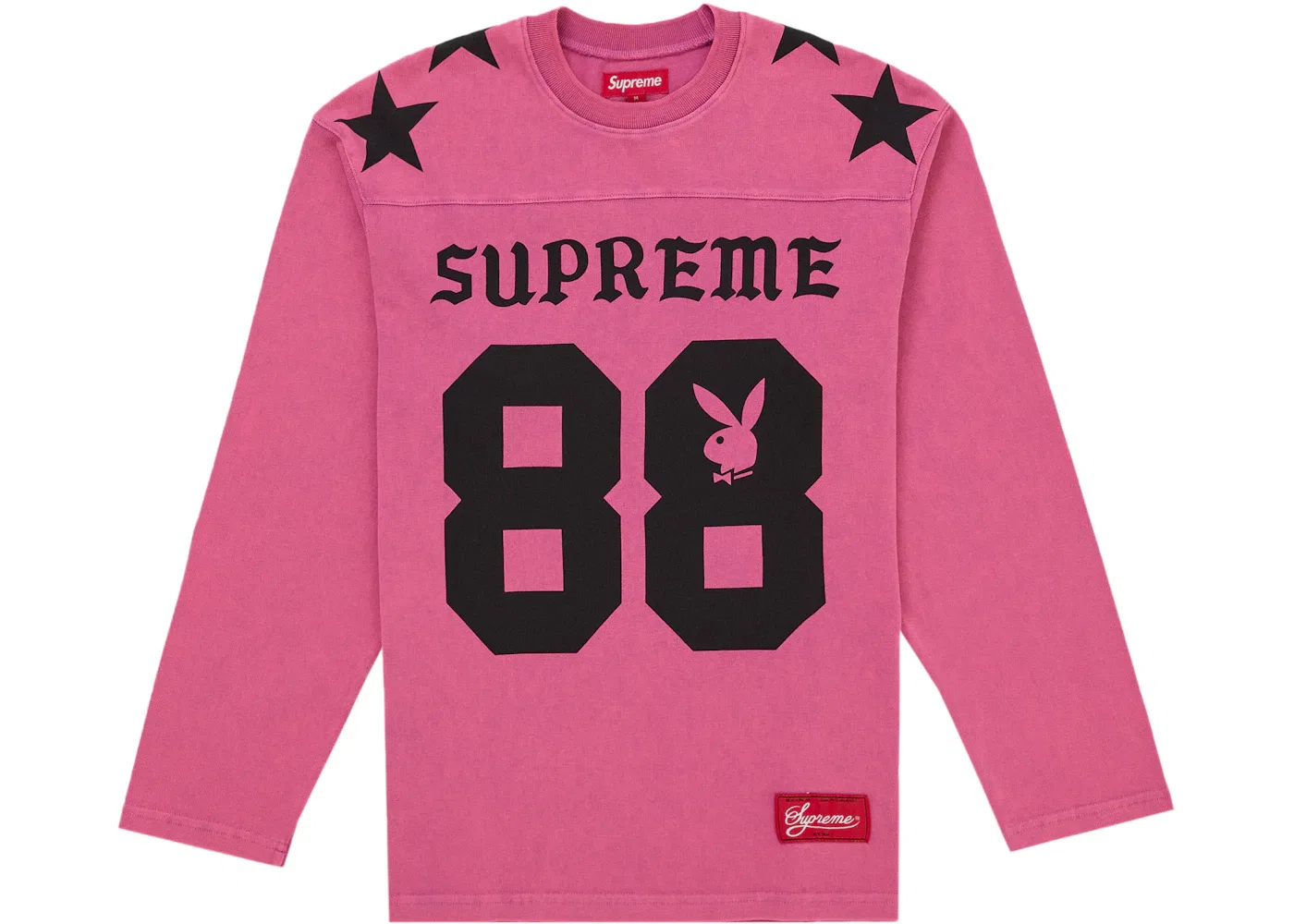 Мужская футболка с длинным рукавом с принтом Playboy L/S Football Top Supreme, Pink