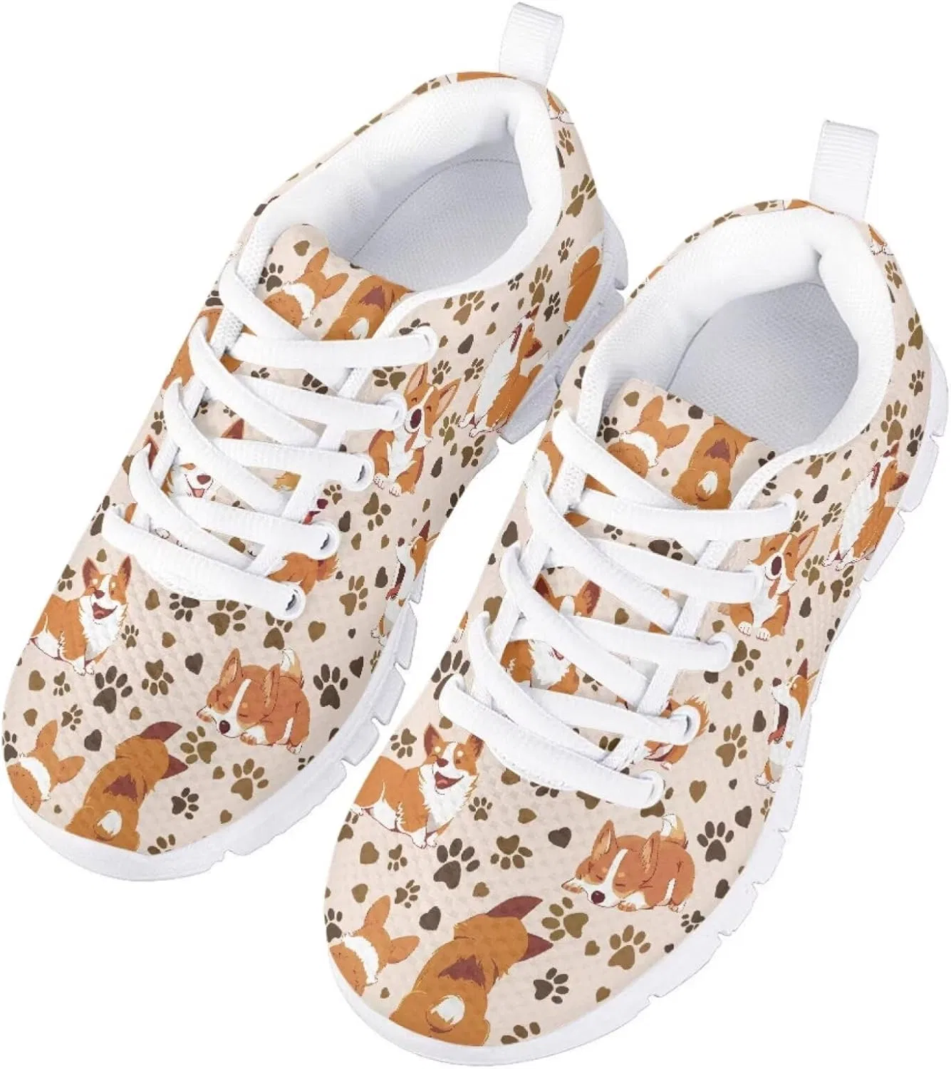 Детские кроссовки для девочек с легкой подошвой SYtrade, Cute Corgi Paw — фото 3