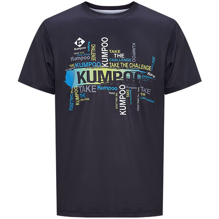 

Футболка для бадминтона унисекс черная KUMPOO