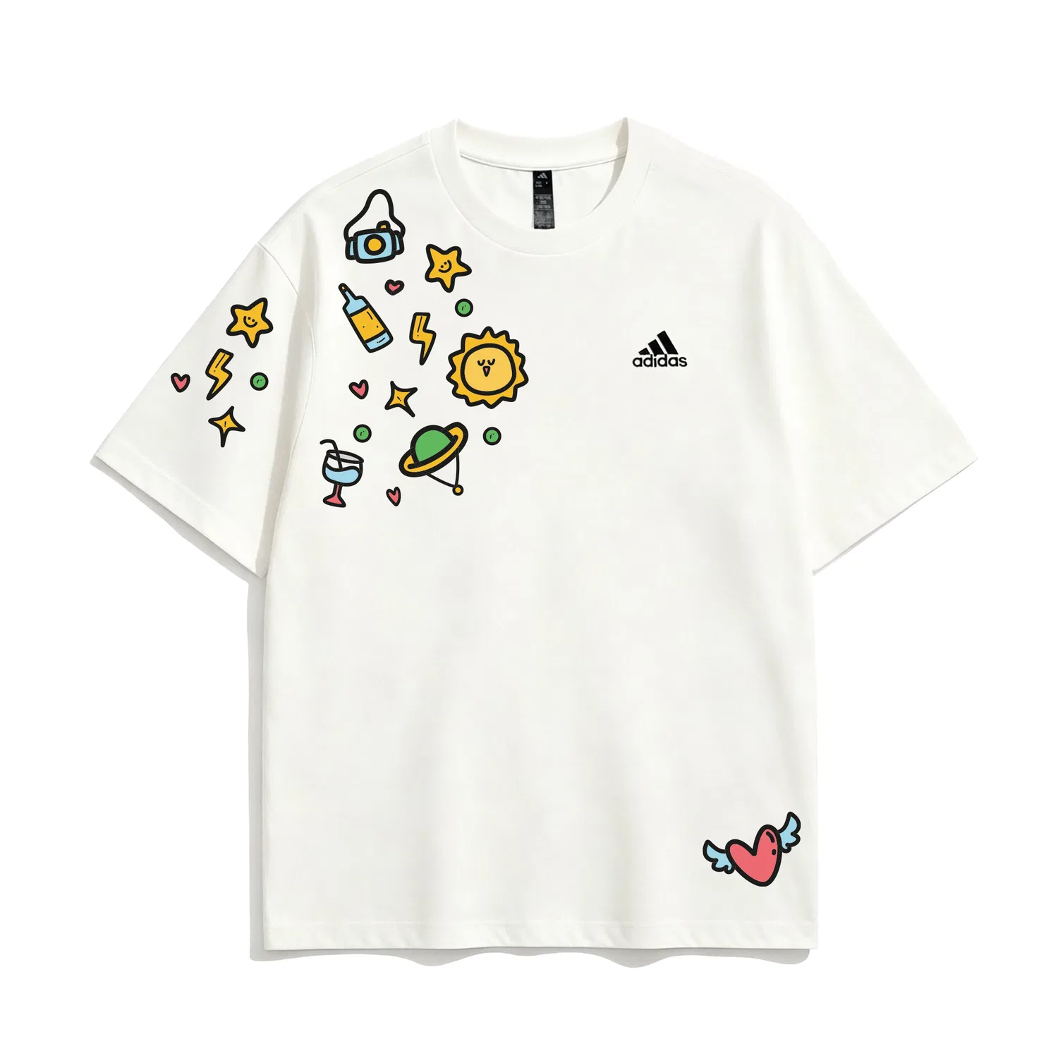 Детская футболка с принтом Fresh Look Amusement Park Adidas, Fresh Look Amusement Park
