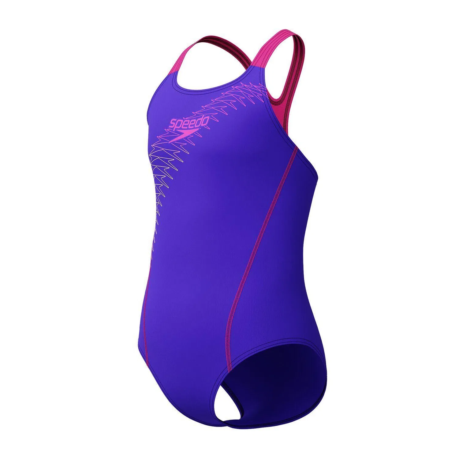 Детский цельный купальник для девочек Eco Medley Logo Medialist Speedo, Violett — фото 2