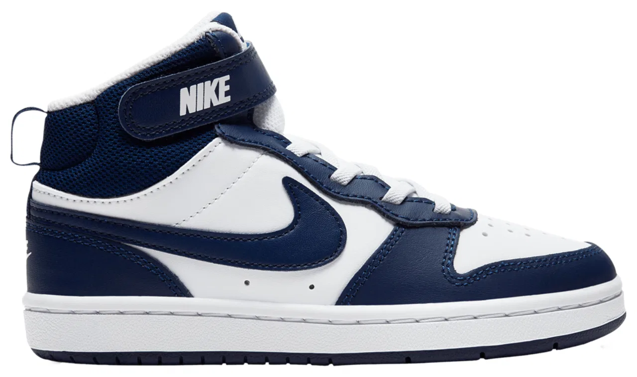 Кеды для мальчиков Court Borough Mid 2 Nike, цвет Signal Blue/White/Blue Void