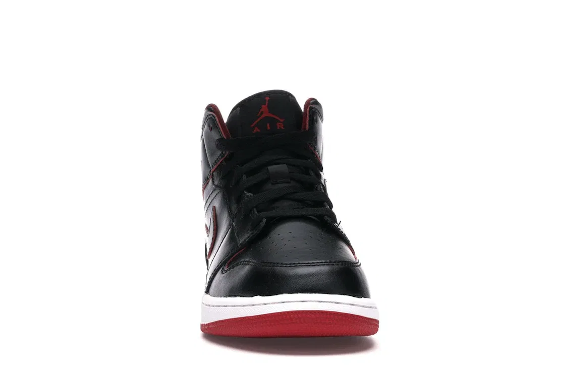 Детские кроссовки Lifestyle с высоким берцем Jordan 1 Mid Jordan, Black/White-Gym Red-Black — фото 2