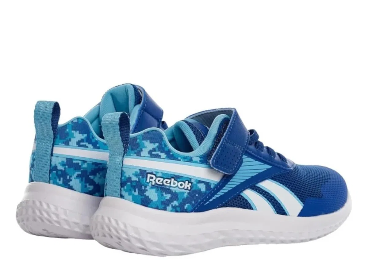 Детские кроссовки для мальчиков с эластичной шнуровкой Rush Runner 5 Elastic Lace & Top Strap Reebok, Twilightblue Digital Blue Semifuturecyan — фото 2