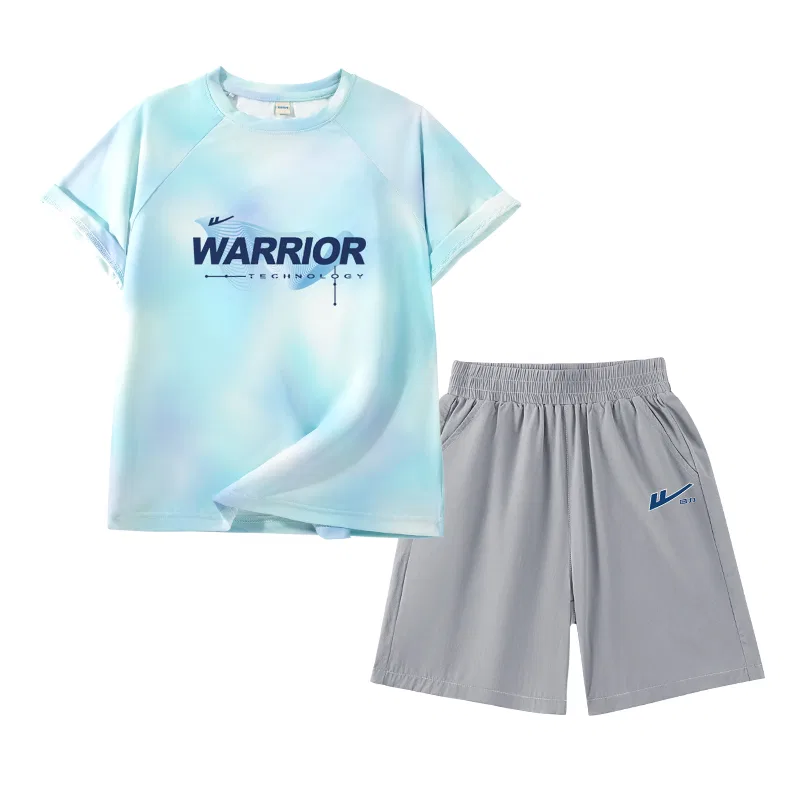 Детский спортивный комплект с принтом Blue Purple/H Technology Line-Gray/H Silver Edge Blue Logo K WARRIOR