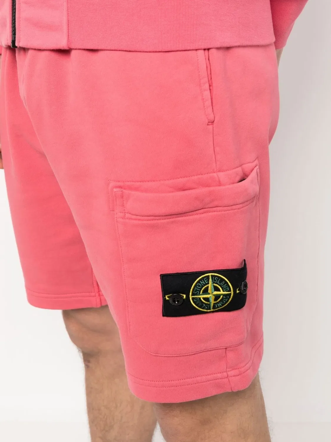 Хлопковые шорты Compass розовые Stone Island, розовый — фото 2