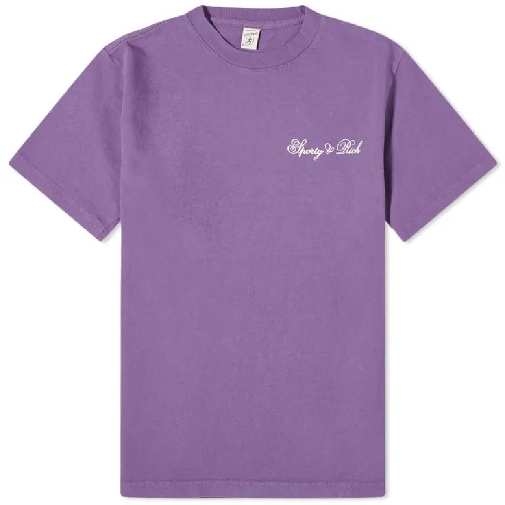 

Футболка Sporty & Rich Cursive Logo, фиолетовый