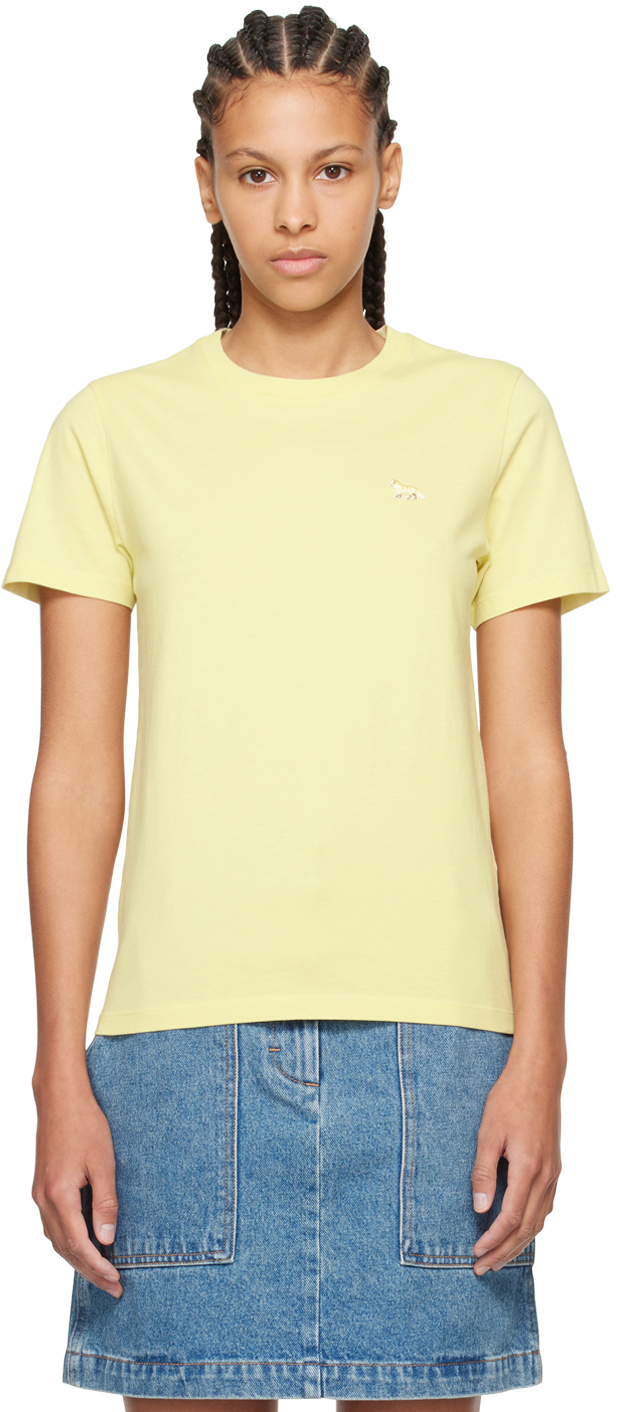

Футболка с изображением желтого лисенка Maison Kitsune