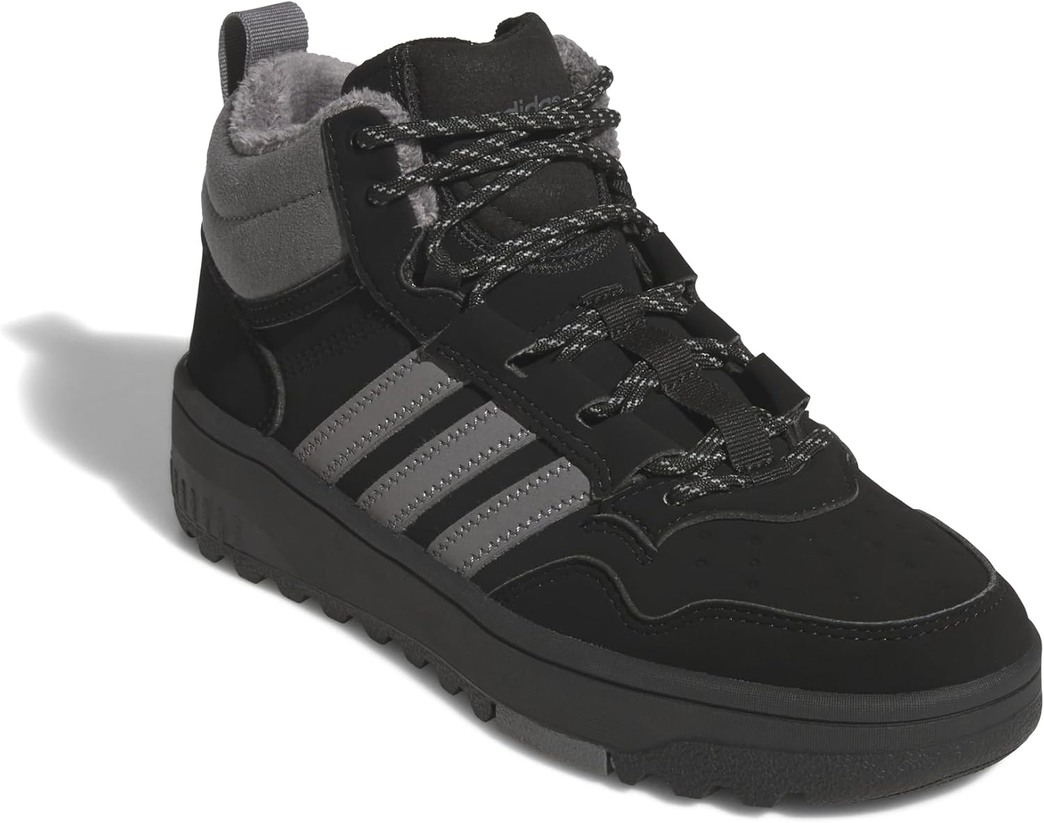Детские кроссовки Adidas Baby-Boys Hoops 4.0 Mid Top, черный/серый — фото 4