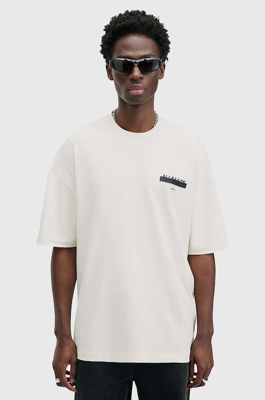 

Хлопковая футболка REDACT SS CREW Allsaints, белый