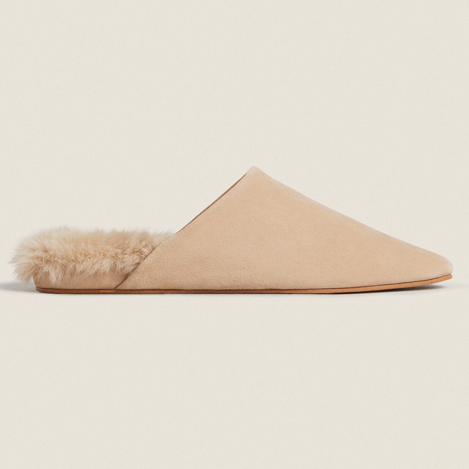 

Тапочки Zara Home Warm Mule, бежевый