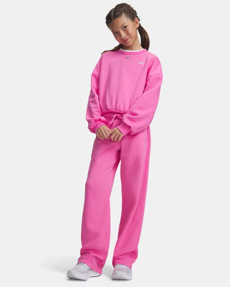 Штаны 71 см утепленные с начесом Rival Fleece UnderArmour, Pink Frenzy/White — фото 3