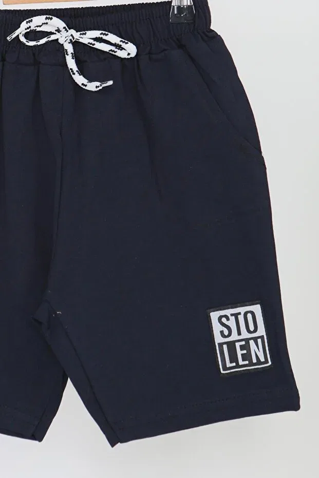 Детские шорты для девочек с принтом Tofisa, Navy Blue — фото 2