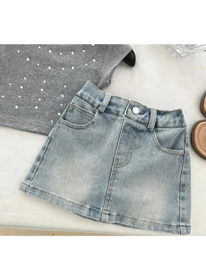 Комплект с коротким рукавом для девочки Ayada Home, разноцветный — фото 3