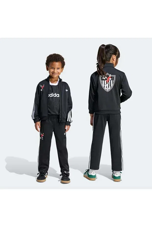 Детский спортивный костюм для девочек с длинным рукавом Disney Firebird, Adidas, Black