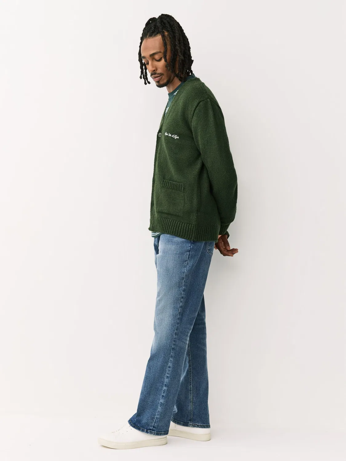 Джинсы bootcut классические stretch Next, сине-серый — фото 3