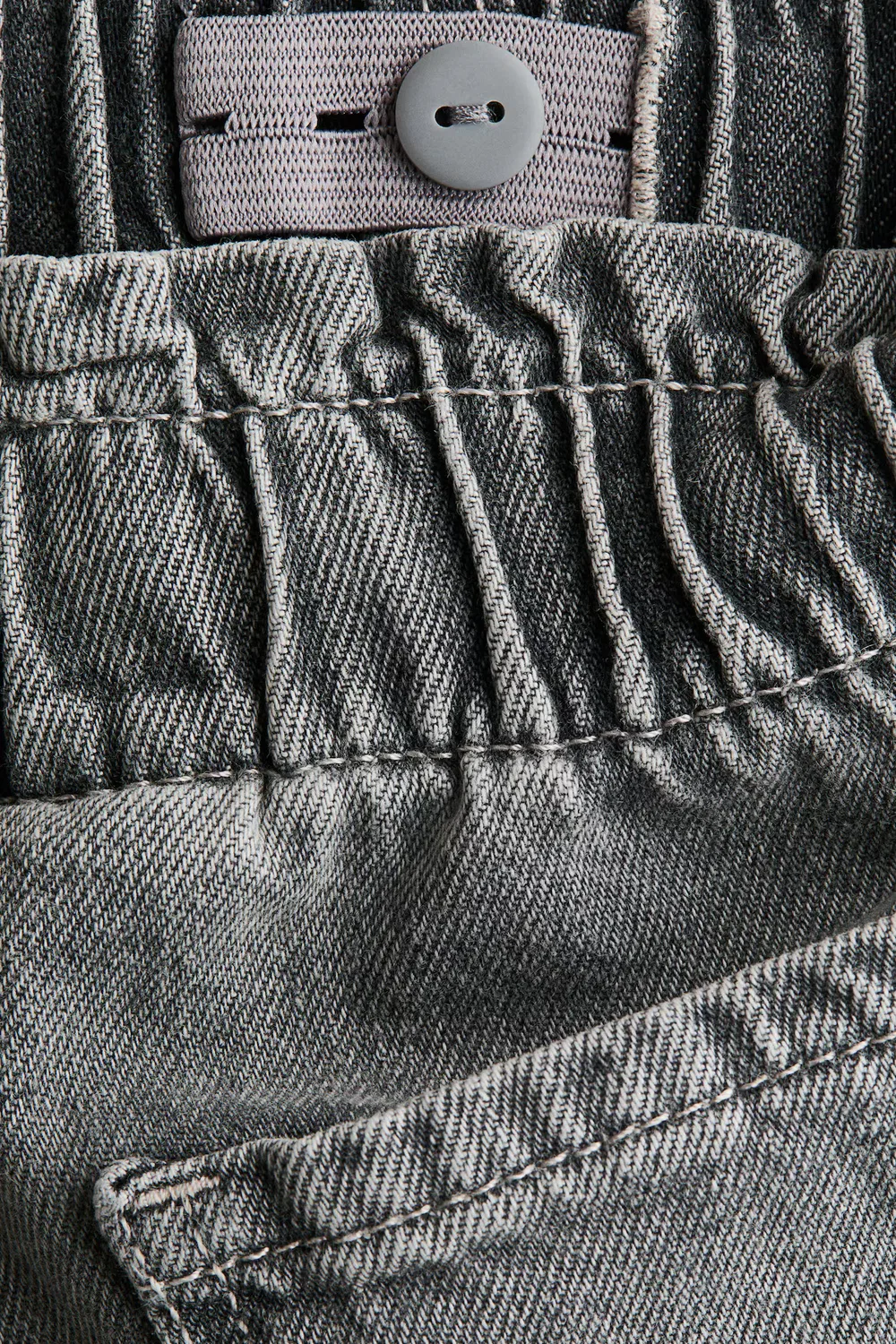 Джинсы с широкими штанинами и поясом-кулиской H&M, Grau — фото 3