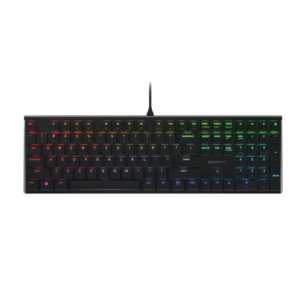 

Клавиатура Cherry MX10.0 RGB, низкопрофильная, проводная, Cherry MX Red Low Profile, чёрный
