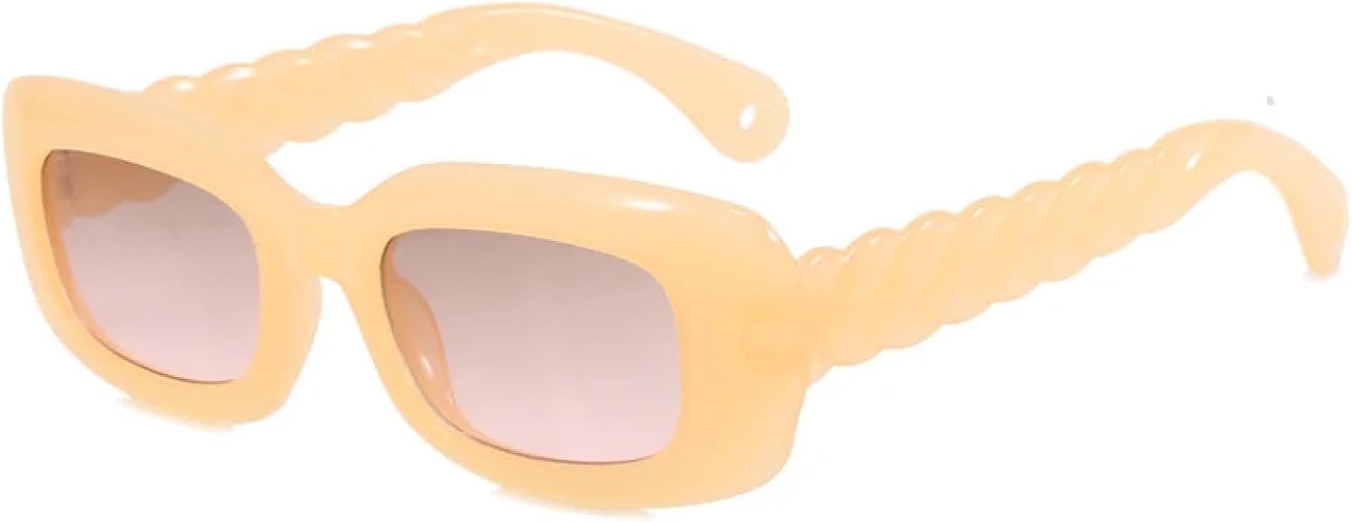 

Модные солнцезащитные очки в маленькой оправе для женщин и мужчин, для летних путешествий, отдыха на природе и вождения, защита от УФ-излучения UV400 TKKTLLT, Champagne Gray Pink