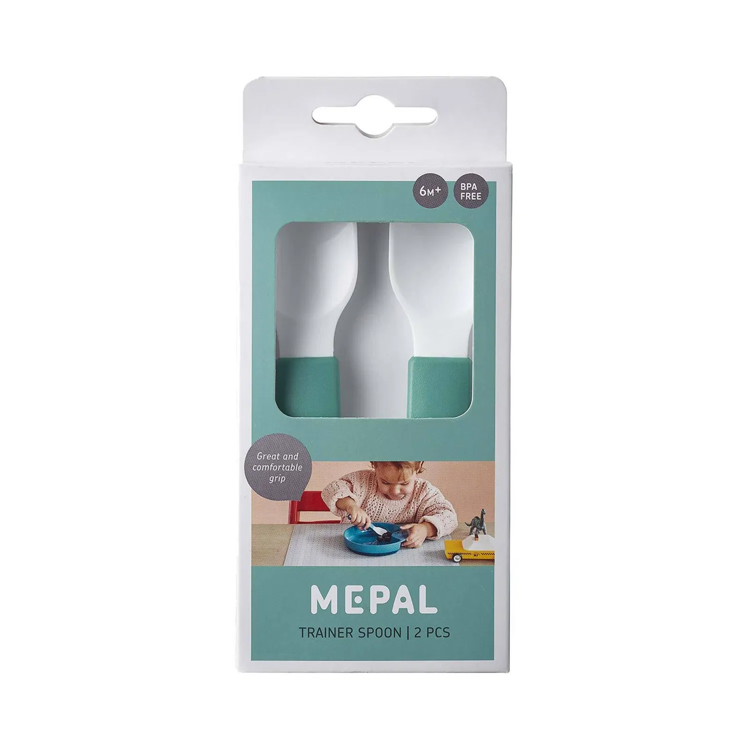 Набор детских ложек для обучения 15,6 см Mio Mepal, Deep Turquoise — фото 2