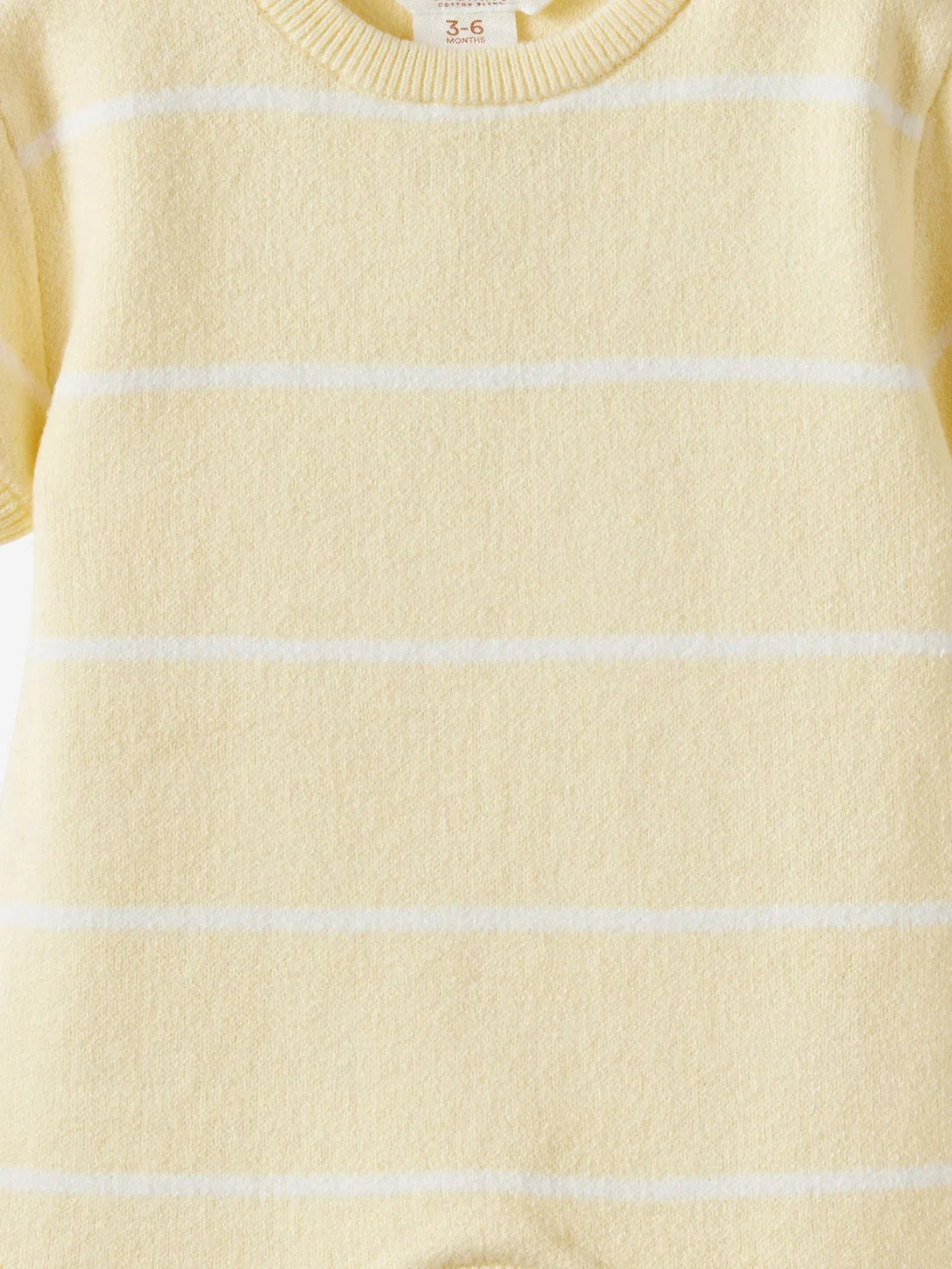Комбинезон с вязаным узором, короткий рукав Cotton On, желтый/полоска — фото 3