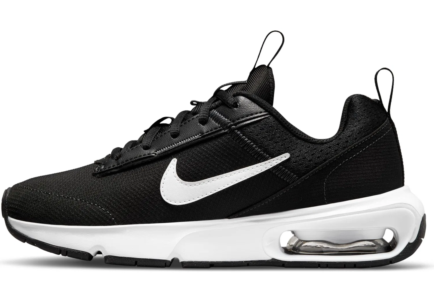 Детские кроссовки для мальчиков с воздушной подушкой Air Max Intrlk Lite NIKE, Black White Anthracite Wolf Grey