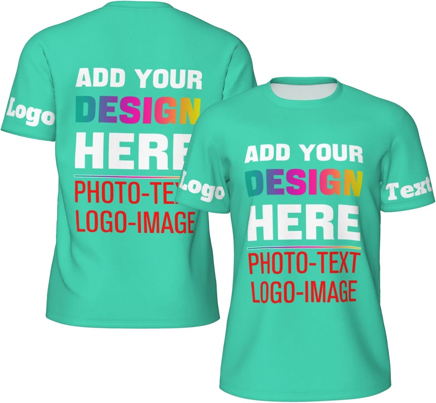 Женская футболка с принтом Letter Print Generic, Medium Green
